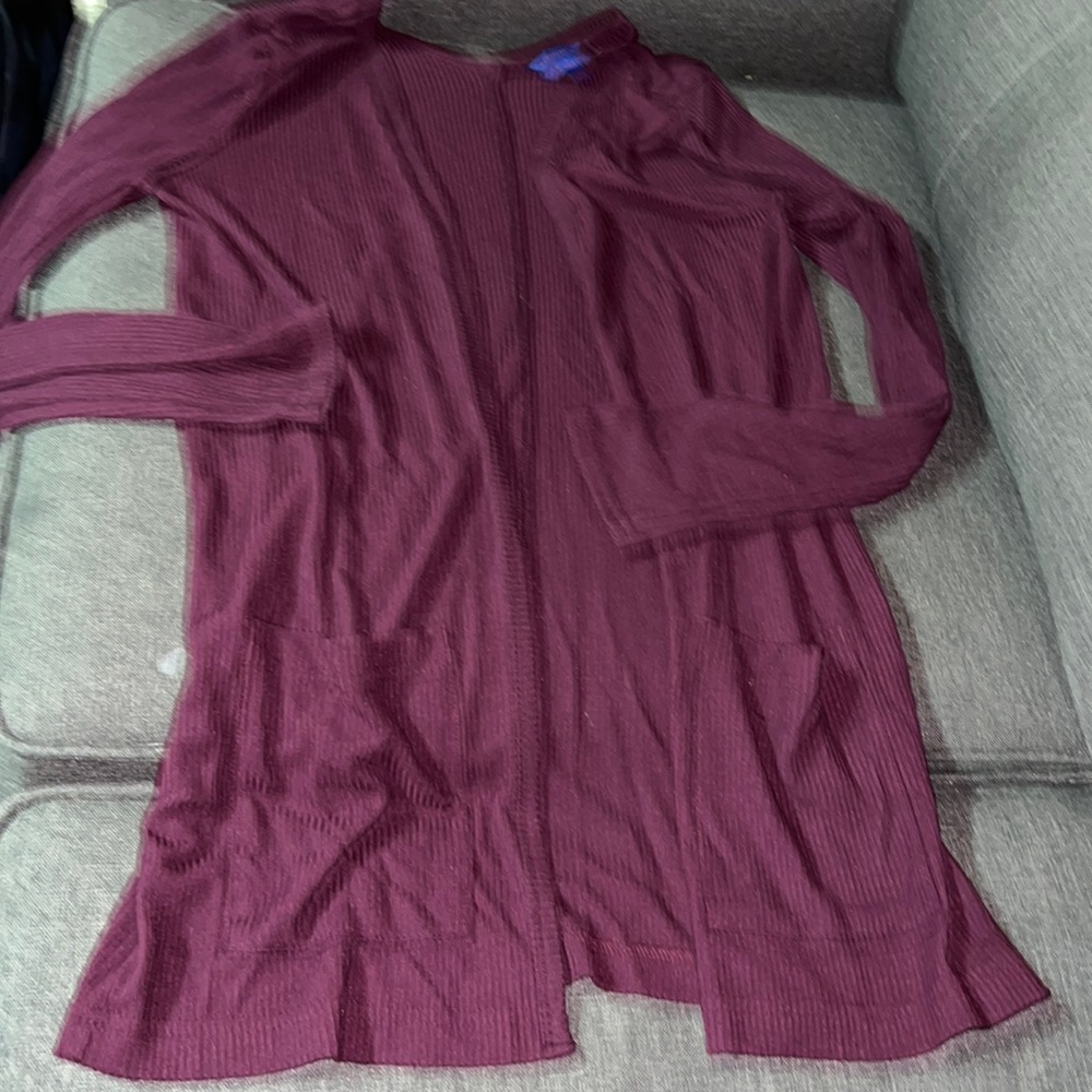 Burgundy cardigan